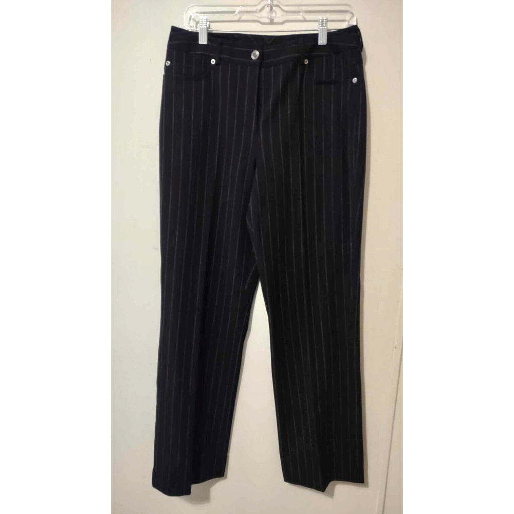 Rafaella | Women's Black Pin Striped Dress Pants Size 8